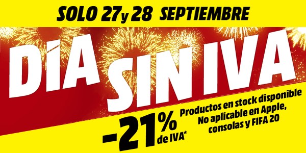 Nuevo Día Sin Iva Media Markt Septiembre 2019